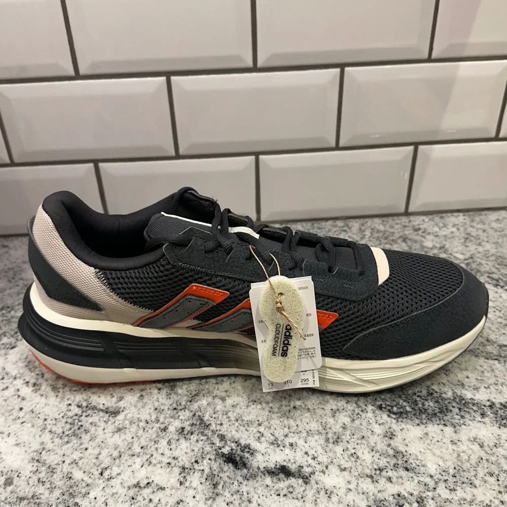 Adidas Astrastar Men's 13 Running Shoes Black Orange JQ6077 Comfort Training New
